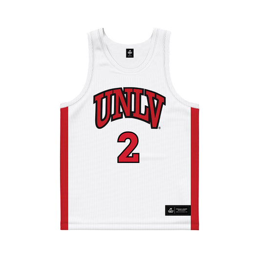 UNLV - NCAA Men's Basketball : Kimani Hamilton - White Basketball Jersey-0