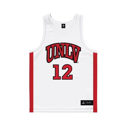 UNLV - NCAA Men's Basketball : Issac Williamson - White Basketball Jersey-0