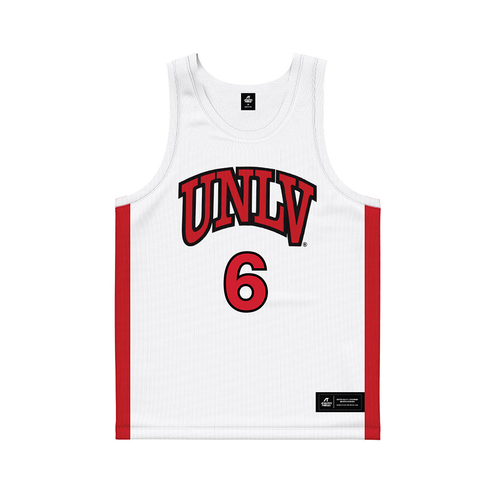 UNLV - NCAA Men's Basketball : Tyrin Jones - White Basketball Jersey-0