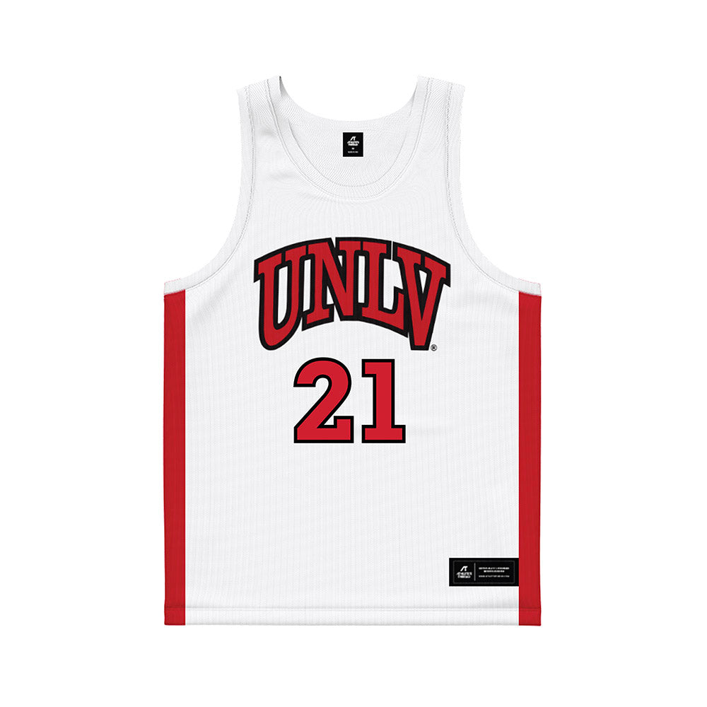 UNLV - NCAA Men's Basketball : Joel Armotrading - White Basketball Jersey-0