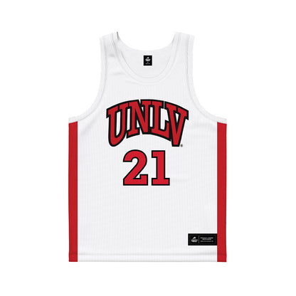 UNLV - NCAA Men's Basketball : Joel Armotrading - White Basketball Jersey-0