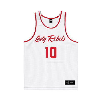 UNLV - NCAA Women's Basketball : Jasmyn Lott - White Basketball Jersey-0