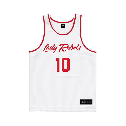 UNLV - NCAA Women's Basketball : Jasmyn Lott - White Basketball Jersey-0