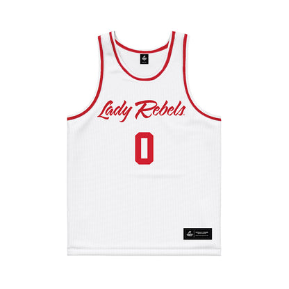 UNLV - NCAA Women's Basketball : Tahj-Monet Bloom - White Basketball Jersey-0