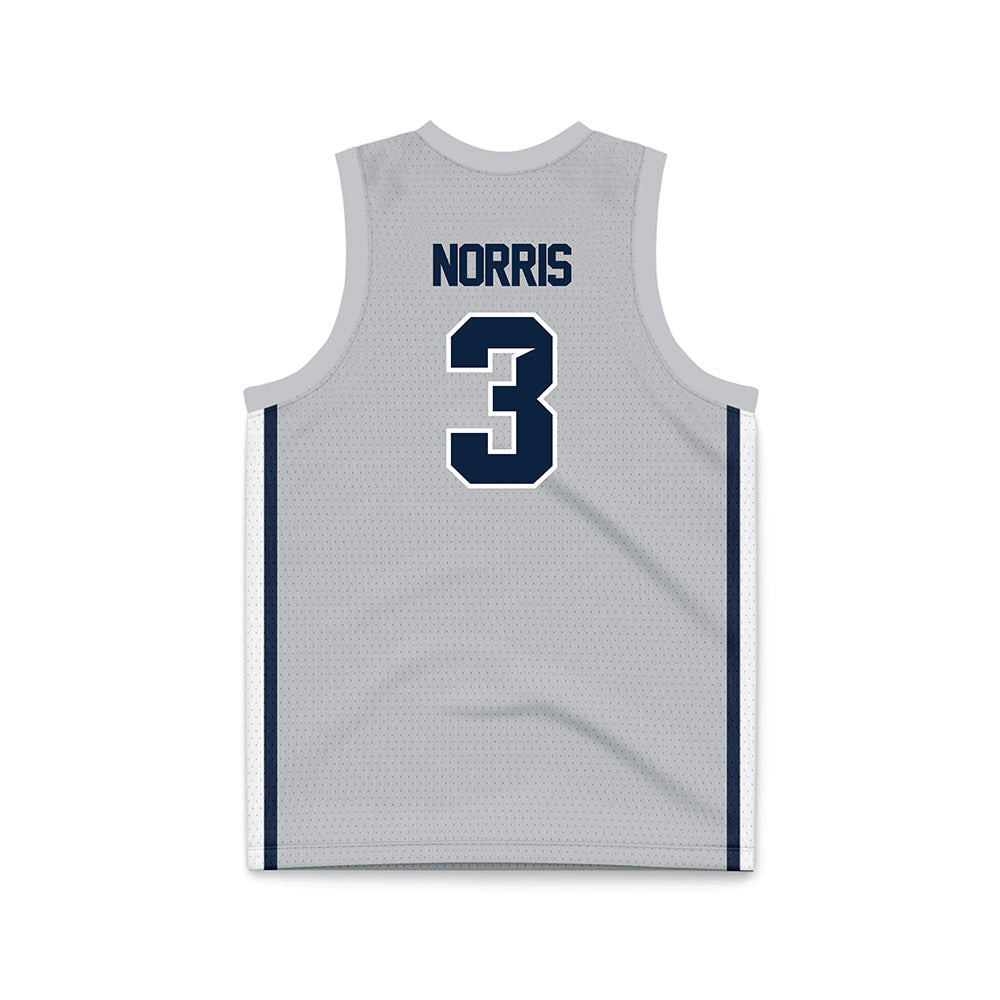 Samford - NCAA Men's Basketball : Keaton Norris - Grey Basketball Jersey-1