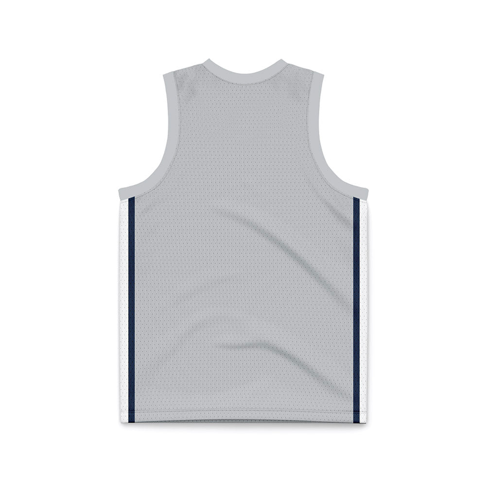 Samford - NCAA Men's Basketball : - Grey Basketball Jersey-1