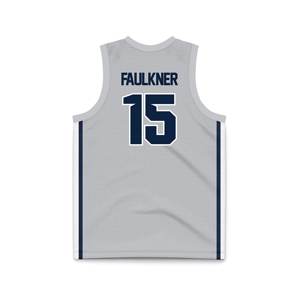 Samford - NCAA Men's Basketball : Dylan Faulkner - Grey Basketball Jersey-1