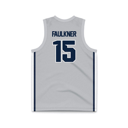 Samford - NCAA Men's Basketball : Dylan Faulkner - Grey Basketball Jersey-1