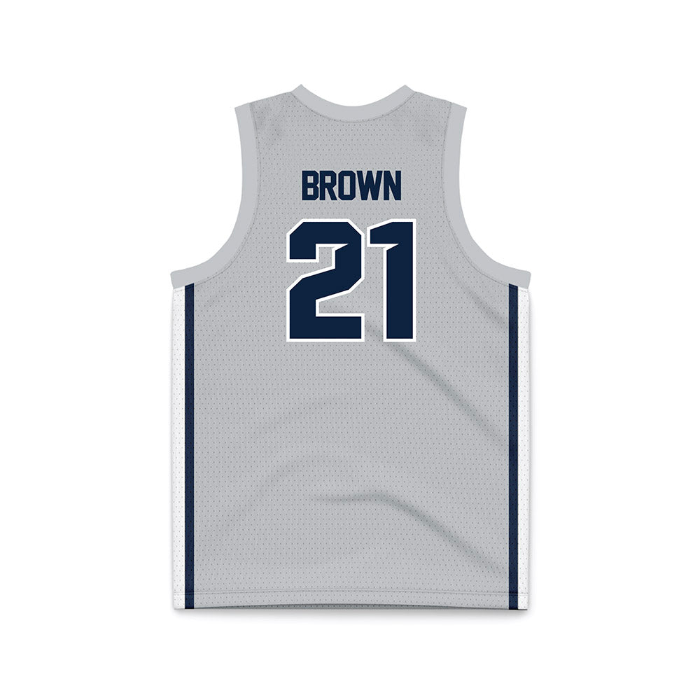Samford - NCAA Men's Basketball : Corey Brown - Grey Basketball Jersey-1