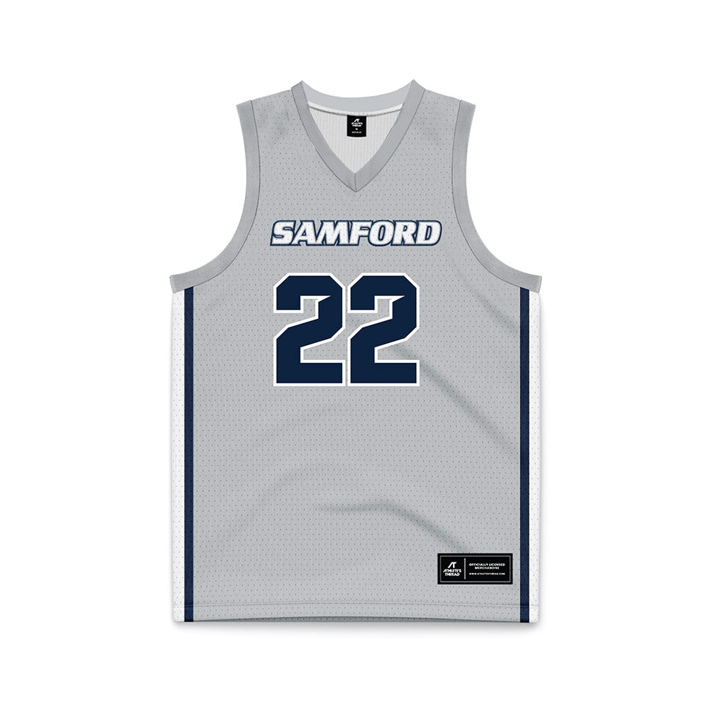 Samford - NCAA Men's Basketball : Jaxon Pollard - Grey Basketball Jersey-0