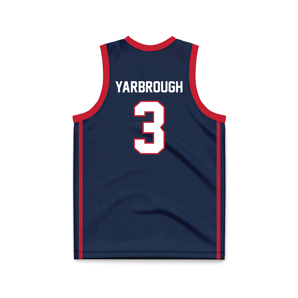Samford - NCAA Women's Basketball : Kaylee Yarbrough - Navy Basketball Jersey-1