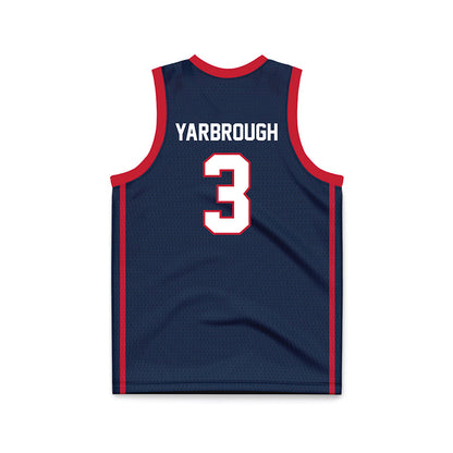 Samford - NCAA Women's Basketball : Kaylee Yarbrough - Navy Basketball Jersey-1