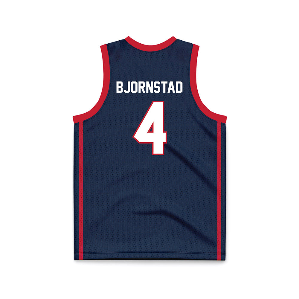 Samford - NCAA Men's Basketball : Judson Bjornstad - Navy Basketball Jersey-1