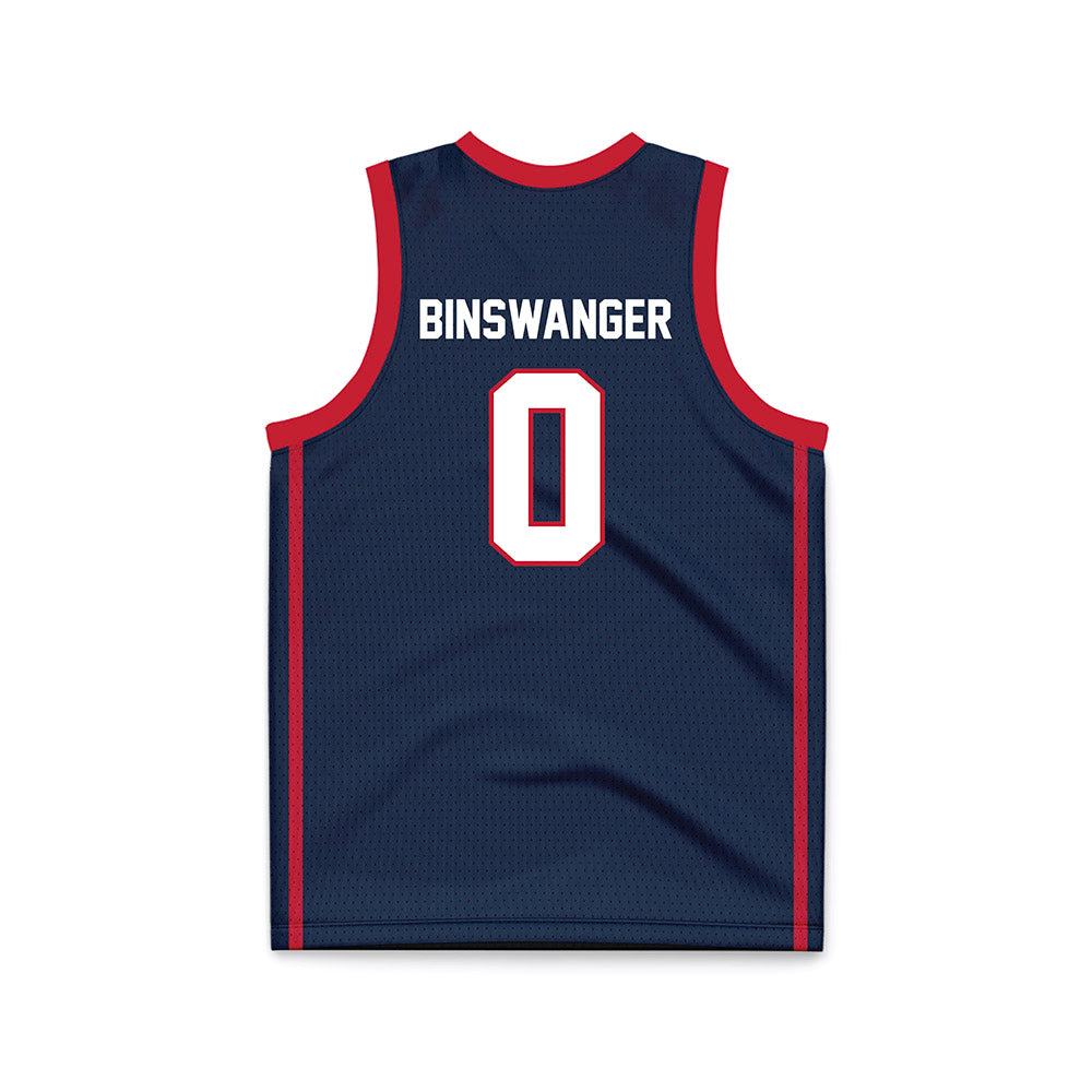 Samford - NCAA Women's Basketball : Paisley Binswanger - Navy Basketball Jersey-1