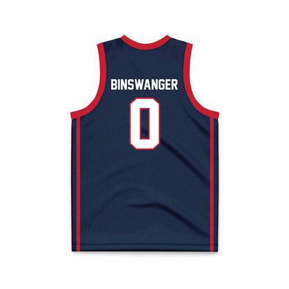 Samford - NCAA Women's Basketball : Paisley Binswanger - Navy Basketball Jersey-1