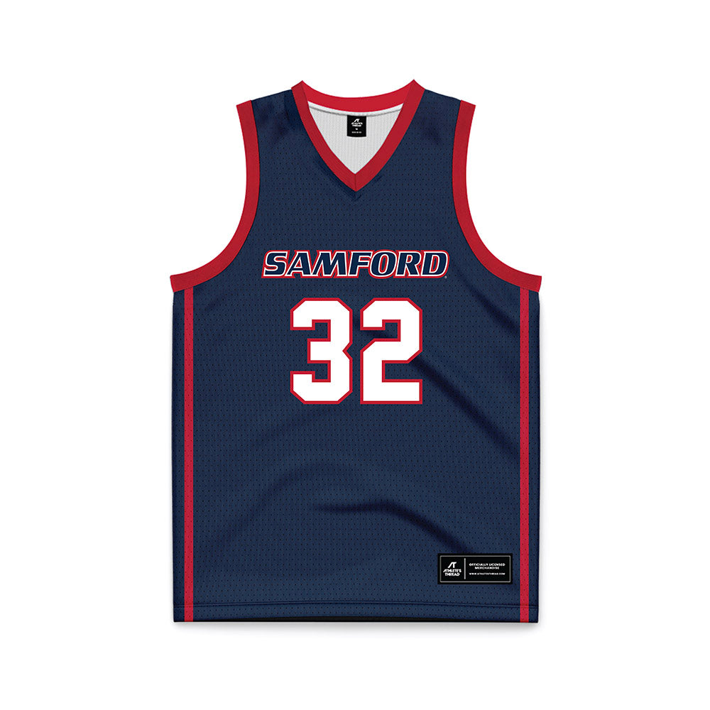 Samford - NCAA Women's Basketball : Yael Maayan - Navy Basketball Jersey-0