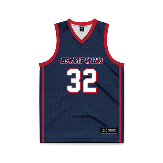 Samford - NCAA Women's Basketball : Yael Maayan - Navy Basketball Jersey-0