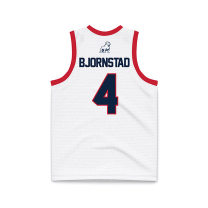 Samford - NCAA Men's Basketball : Judson Bjornstad - White Basketball Jersey-1