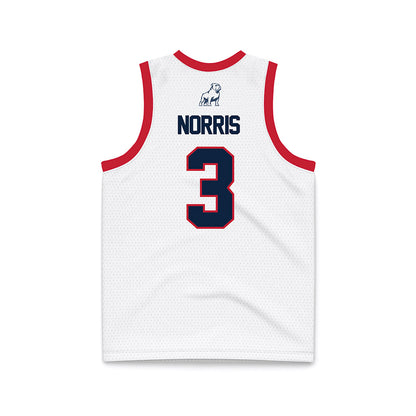 Samford - NCAA Men's Basketball : Keaton Norris - White Basketball Jersey-1