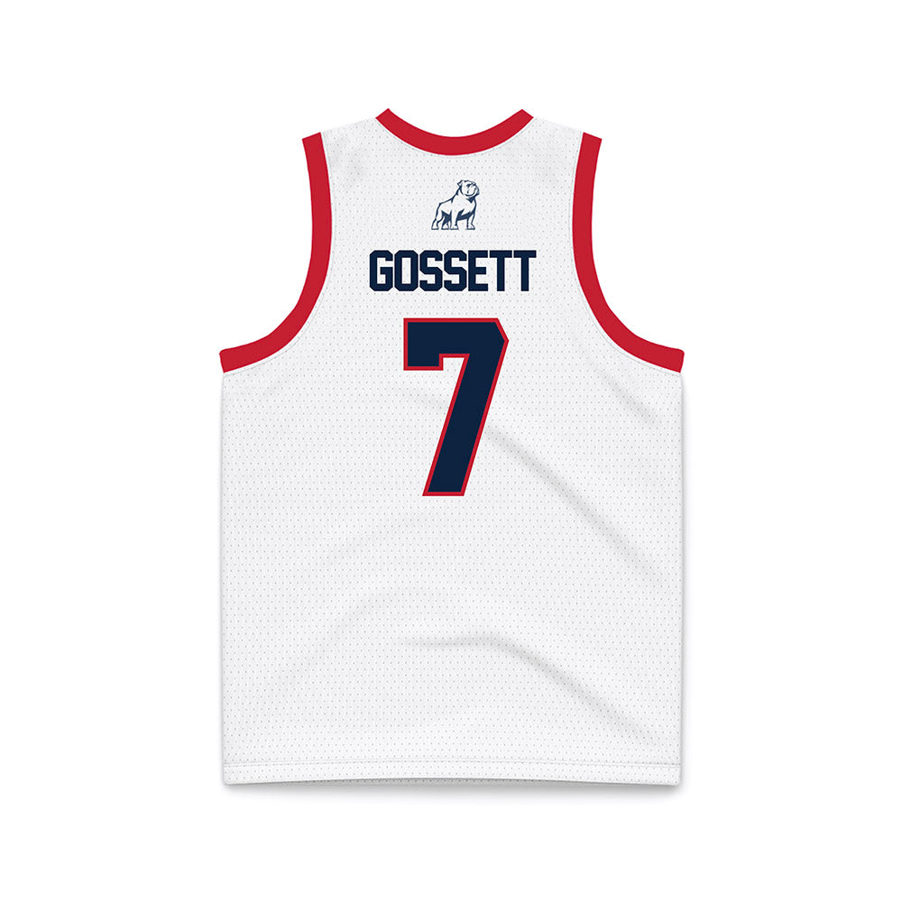 Samford - NCAA Men's Basketball : JD Gossett - White Basketball Jersey-1