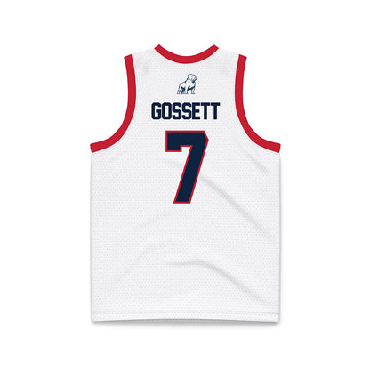 Samford - NCAA Men's Basketball : JD Gossett - White Basketball Jersey-1
