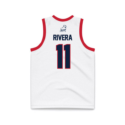 Samford - NCAA Women's Basketball : Briana Rivera - White Basketball Jersey-1