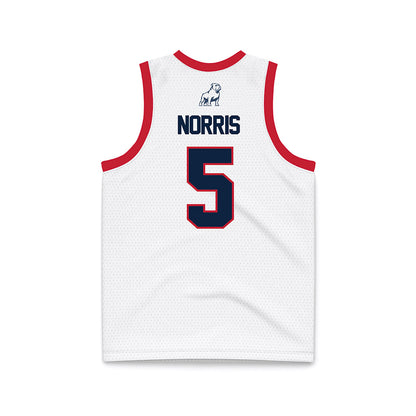 Samford - NCAA Men's Basketball : Cade Norris - White Basketball Jersey-1