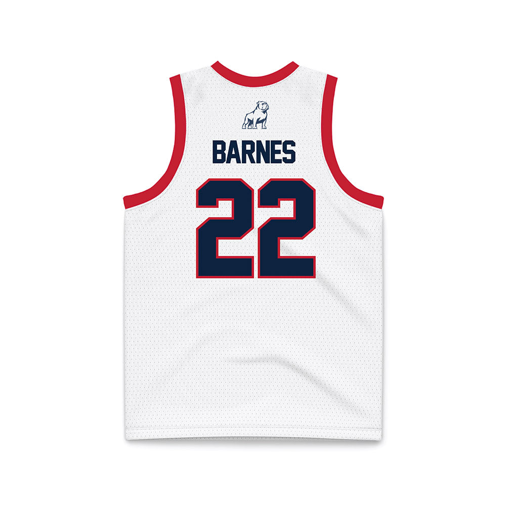 Samford - NCAA Women's Basketball : Natalie Barnes - White Basketball Jersey-1