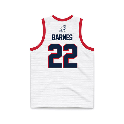 Samford - NCAA Women's Basketball : Natalie Barnes - White Basketball Jersey-1