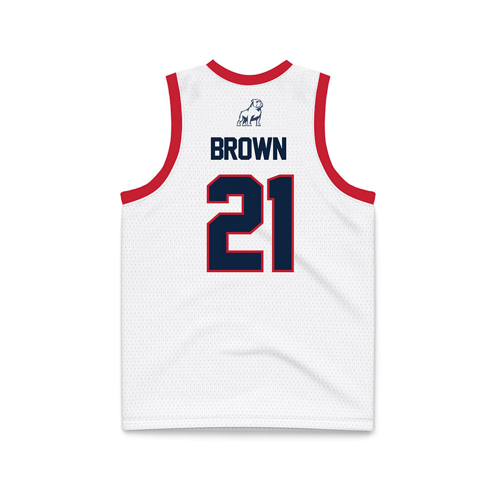 Samford - NCAA Men's Basketball : Corey Brown - White Basketball Jersey-1
