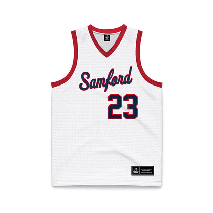 Samford - NCAA Women's Basketball : Kayte Madison Bjornstad - White Basketball Jersey-0