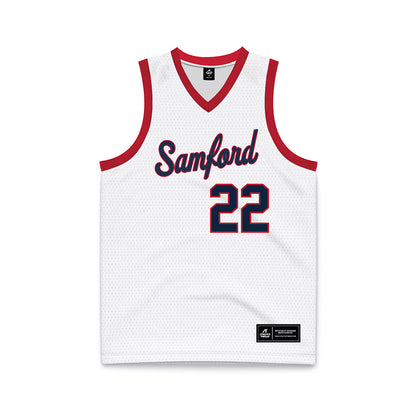 Samford - NCAA Men's Basketball : Jaxon Pollard - White Basketball Jersey-0