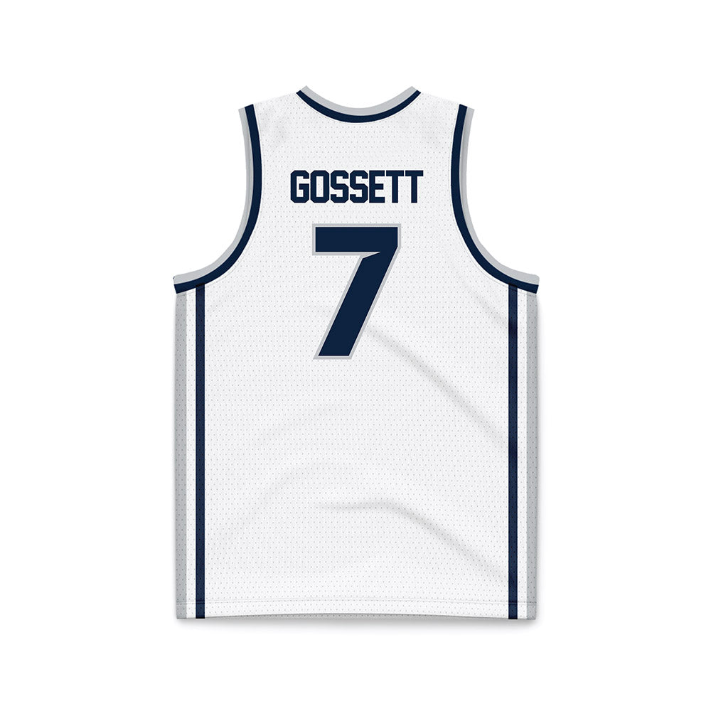 Samford - NCAA Men's Basketball : JD Gossett - White Basketball Jersey-1
