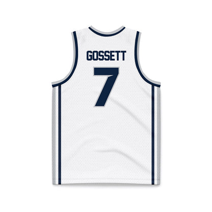 Samford - NCAA Men's Basketball : JD Gossett - White Basketball Jersey-1