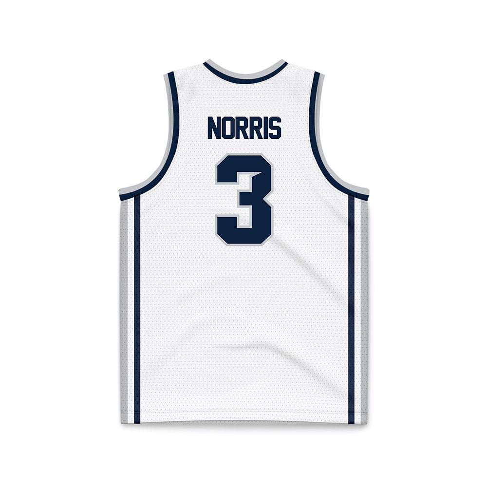 Samford - NCAA Men's Basketball : Keaton Norris - White Basketball Jersey-1