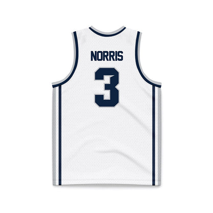 Samford - NCAA Men's Basketball : Keaton Norris - White Basketball Jersey-1