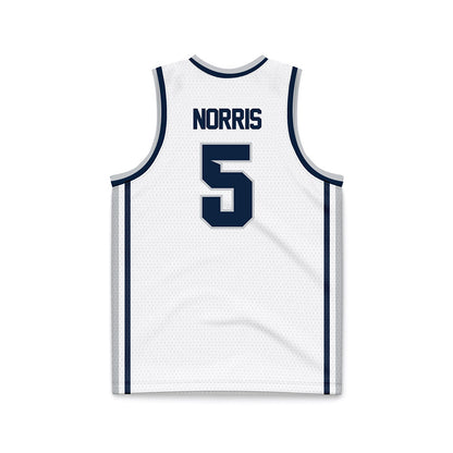 Samford - NCAA Men's Basketball : Cade Norris - White Basketball Jersey-1