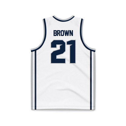 Samford - NCAA Men's Basketball : Corey Brown - White Basketball Jersey-1