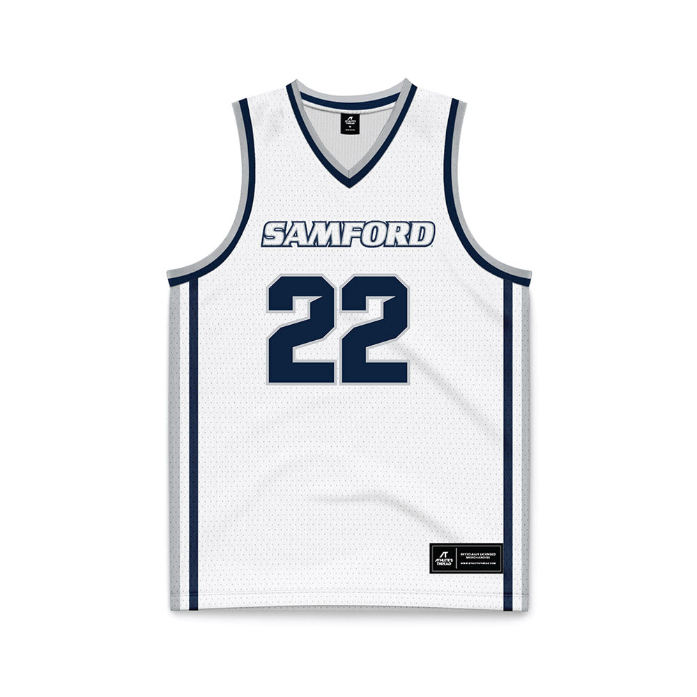 Samford - NCAA Men's Basketball : Jaxon Pollard - White Basketball Jersey-0