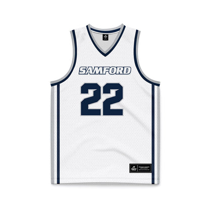 Samford - NCAA Men's Basketball : Jaxon Pollard - White Basketball Jersey-0