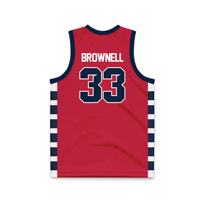 Samford - NCAA Men's Basketball : Jaden Brownell - Red Basketball Jersey-1