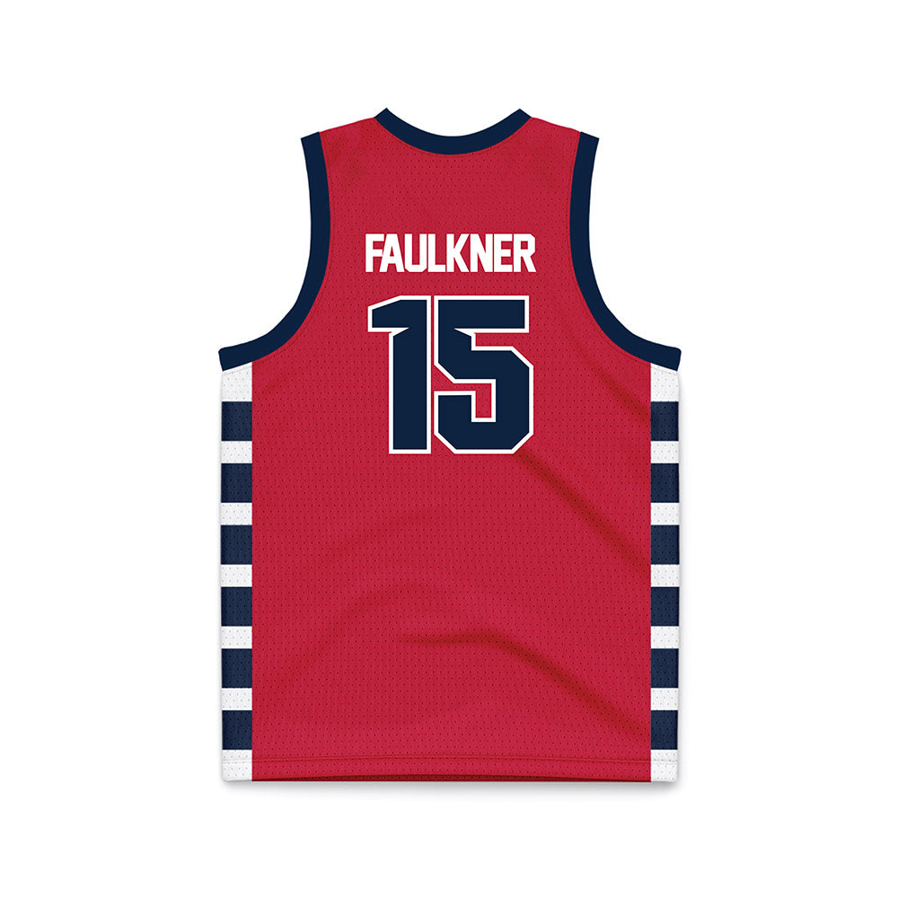 Samford - NCAA Men's Basketball : Dylan Faulkner - Red Basketball Jersey-1