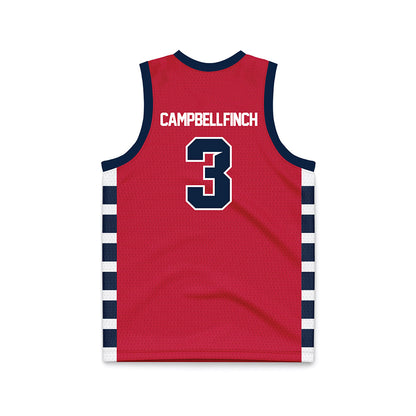 Samford - NCAA Men's Basketball : Isaiah Campbell-Finch - Red Basketball Jersey-1