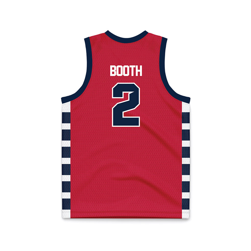 Samford - NCAA Men's Basketball : Jadin Booth - Red Basketball Jersey-1