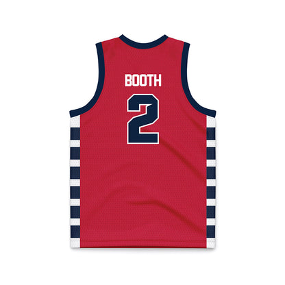 Samford - NCAA Men's Basketball : Jadin Booth - Red Basketball Jersey-1