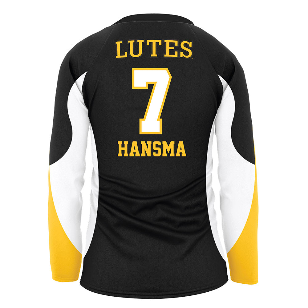 PLU - NCAA Women's Volleyball : Audrey Hansma - Black Volleyball Jersey-1