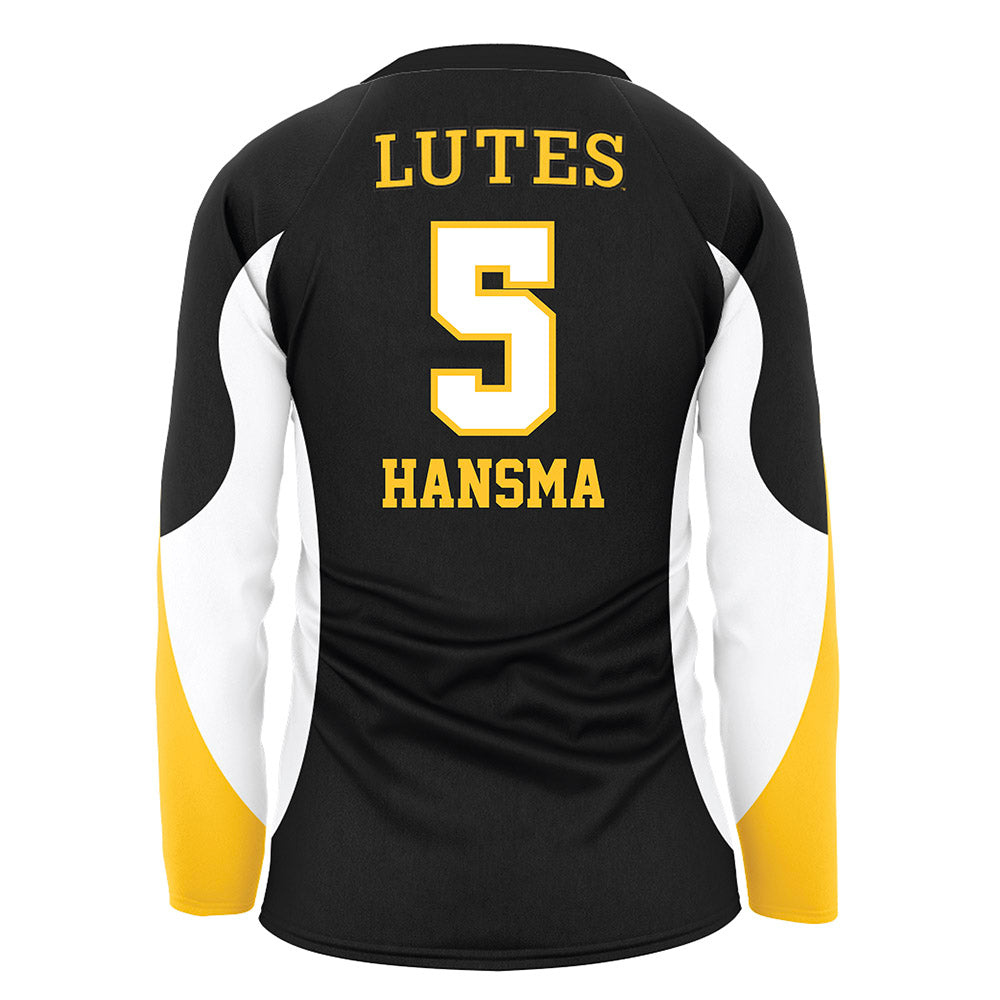 PLU - NCAA Women's Volleyball : Audrey Hansma - Black Volleyball Jersey-1