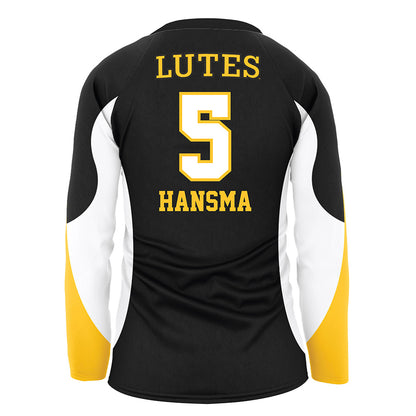PLU - NCAA Women's Volleyball : Audrey Hansma - Black Volleyball Jersey-1