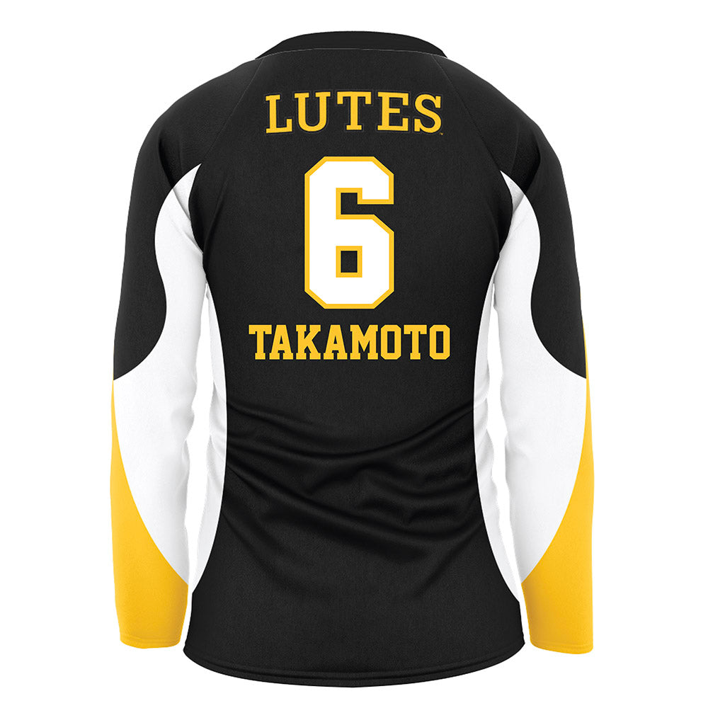 PLU - NCAA Women's Volleyball : Ayre Takamoto - Black Volleyball Jersey
