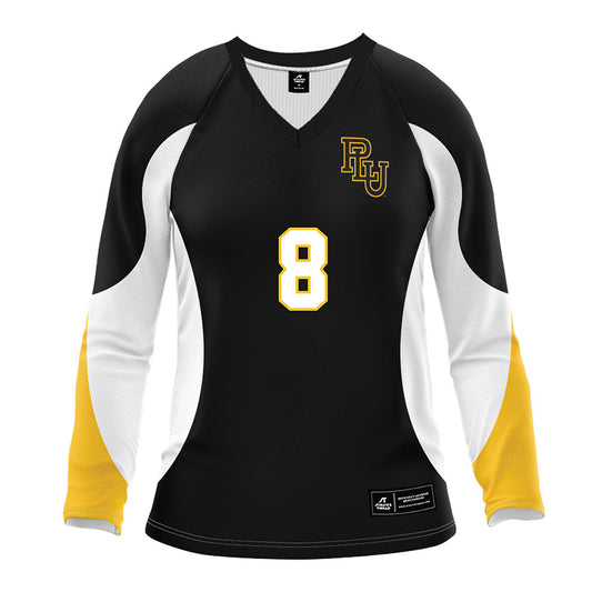 PLU - NCAA Women's Volleyball : Clarise Freberg - Black Volleyball Jersey-0